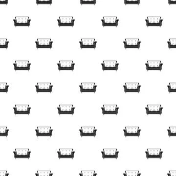 Leather sofa pattern seamless vector 스톡 일러스트