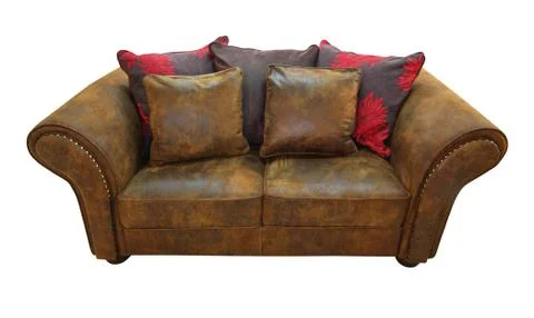 Leather sofa Stock Photos