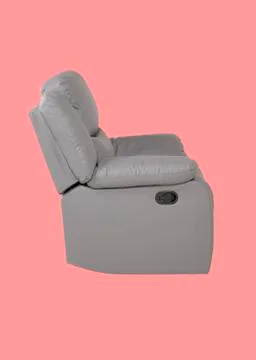 Leather soft sofa for interior isolated on pink background with clipping path Stock Photos