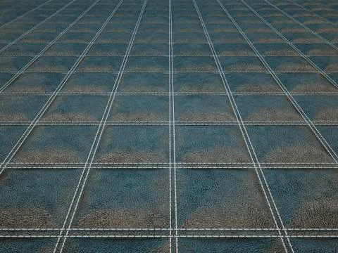 Leather square stitched grey texture or background 스톡 일러스트