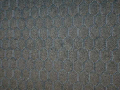 Leather stitched with blue hexagon or honecomb grey texture Illustrazione stock