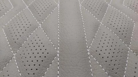 Leather stitched with perforated pattern, Stock Photos