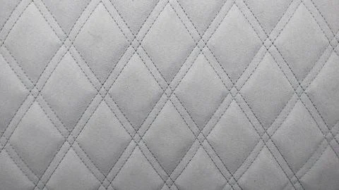 Leather stitched with square pattern, leather grey texture Stock Photos