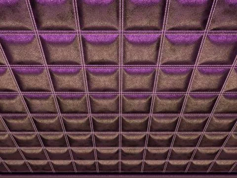 Leather stitched texture or background purple and brown Illustrazione stock