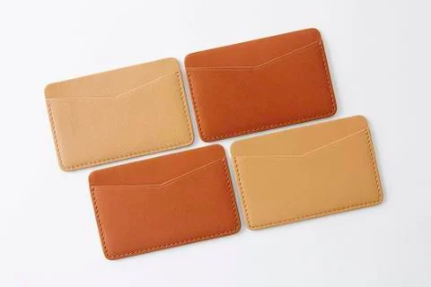 Leather strap card case Stock Photos