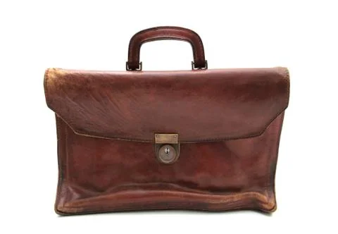 Leather student bag Stock Photos