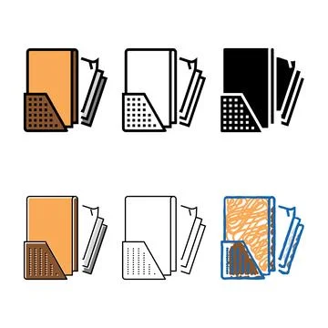 Leather styles material color icon vector Stock Illustration