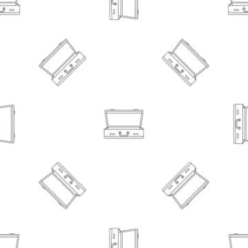 Leather suitcase pattern seamless Stock Illustration
