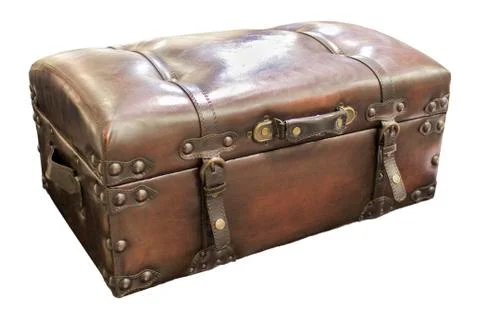 Leather suitcase Stock Photos