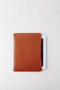 Leather Tablet PC case Stock Photos