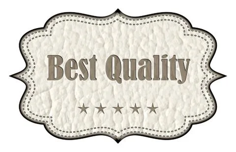Leather Tag - Best Quality - vector illustration Stock Illustration