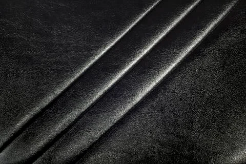 Leather texture or background in black Stock Photos