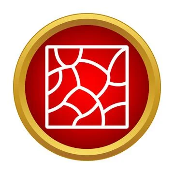 Leather texture pattern icon in red circle Stock Illustration