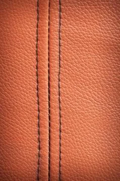 Leather texture with selvage Foto stock