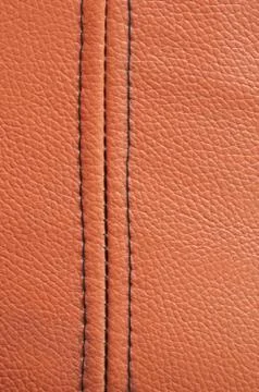 Leather texture with selvage Stock Photos