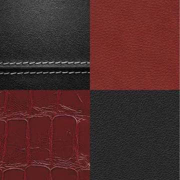 Leather texture set Foto stock