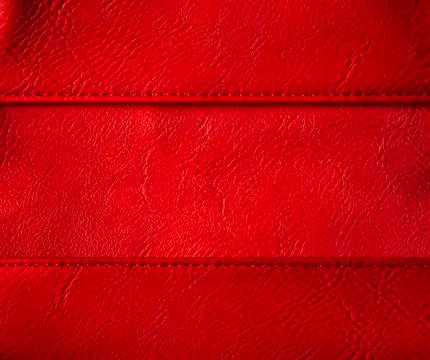 Leather Thread Seam Background, Red Stitched Clothing Skin Texture Stock Photos