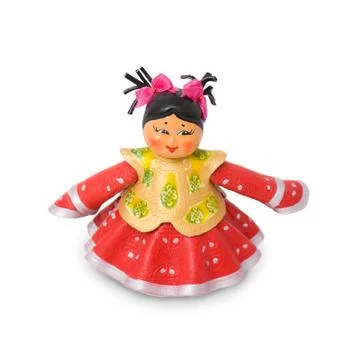 Leather tilting doll Stock Photos