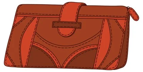 Leather wallet Stock Illustration