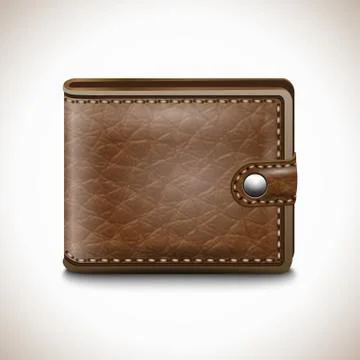 Leather wallet Stock Illustration