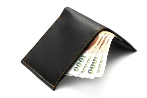 Leather wallet Stock Photos