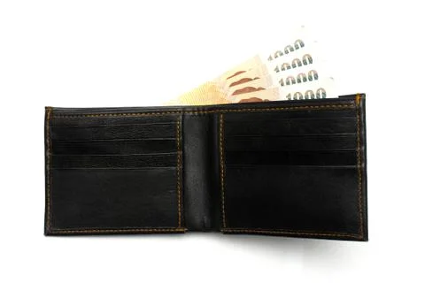 Leather wallet Stock Photos