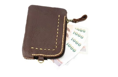 Leather wallet Stock Photos