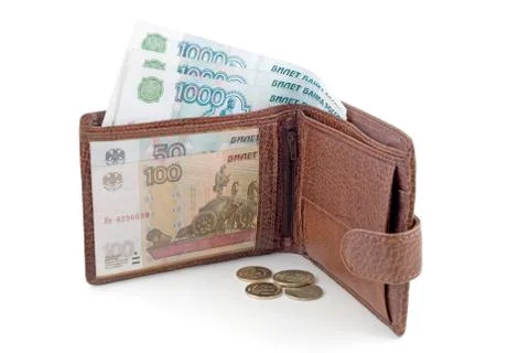 Leather wallet Stock Photos