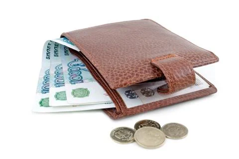 Leather wallet Foto stock