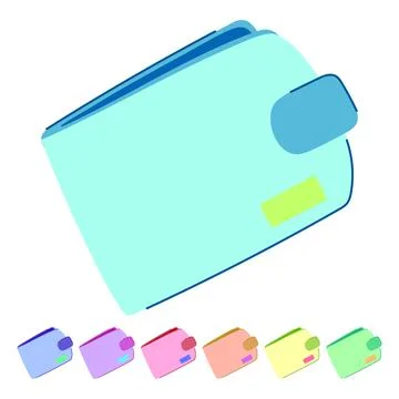 Leather wallet vector cartoon graphic 스톡 일러스트