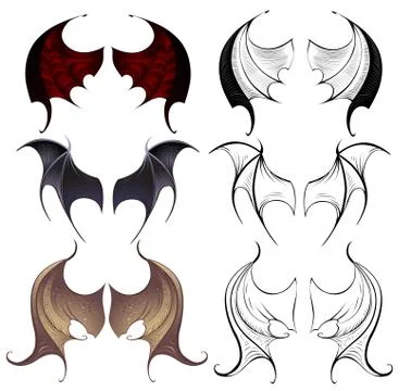 Leather Wings Illustrazione stock