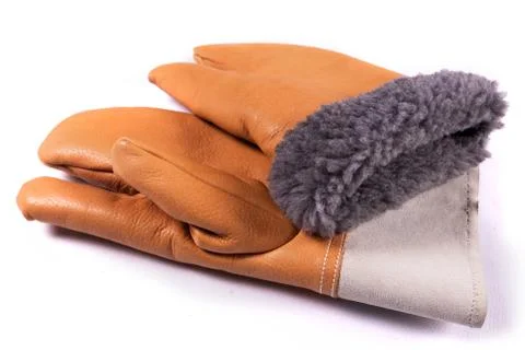 Leather work gloves Stock Photos