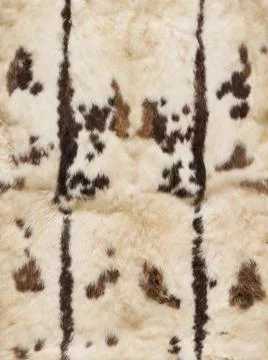 Leathers of rabbits with pattern, four pieces Stock Photos