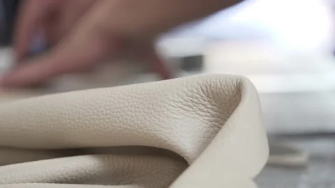 Leatherwork Craftsman with Bokeh, 4K 스톡 동영상 138182722