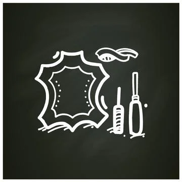 Leatherworking chalk icon Stock Illustration