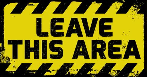 Leave this area sign Stock Illustration