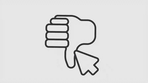 Leave dislike icon animation Stock Footage 248226207