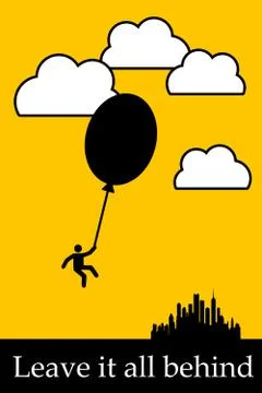 Leave it all behind Stock Illustration