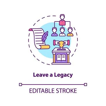 Leave a legacy concept icon Stock Illustration