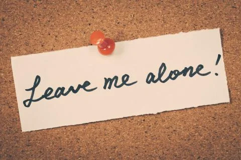 Leave me alone Stock Photos