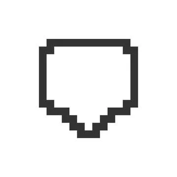 Leave note pixelated ui icon Stock Illustration