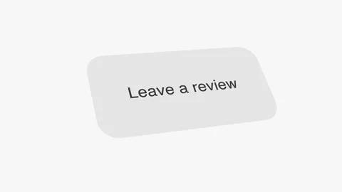 Leave Review Interactive Button Motion Graphics Web Animation 4K Video Stock Footage 341799890