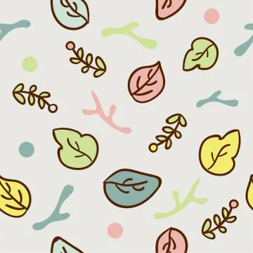 Leave seamless pattern Stock Illustration