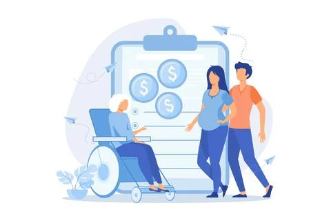 Leave on social groundsz, Labour code, special leave, absence from work, pr.. Stock Illustration