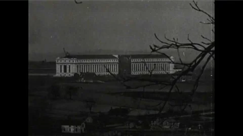 Leavenworth prison in 1918. Stock Footage 100858728
