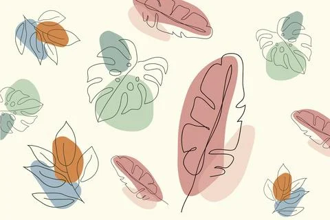 Leaves abstract background Stock Illustration