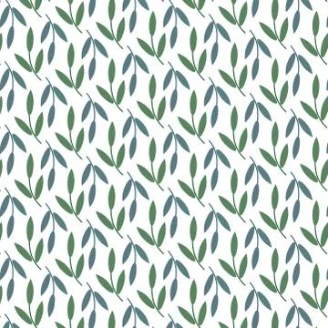 Leaves and flowers pattern Stock Illustration