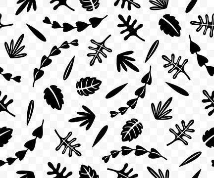 Leaves and leaf, seamless vector background Stock Illustration