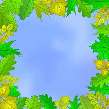 Leaves and sky Illustrazione stock