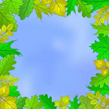 Leaves and sky Stock Illustration